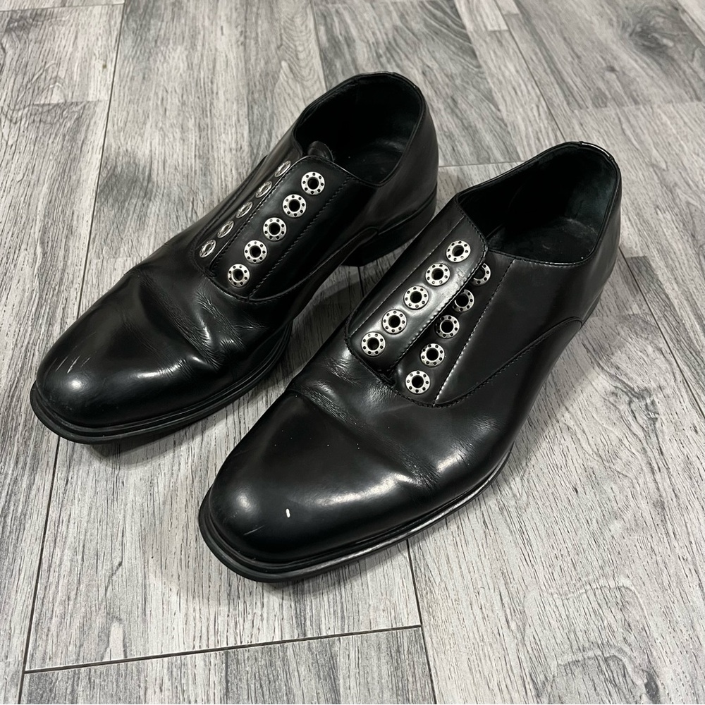 Cesare Paciotti Mens Shoes Size 6 US  Black Laceless Derby - Picture 3 of 11
